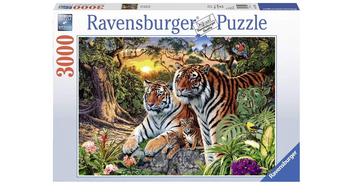 light bulb abortion Grave Ravensburger (17072) - "Hidden Tigers" - 3000 pieces puzzle