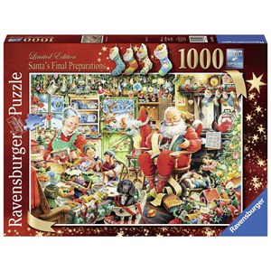 Ravensburger (19558) - "Santa's Final Preparations" - 1000 pieces puzzle