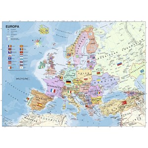 Ravensburger (12837) - "Politische Europakarte" - 200 pieces puzzle