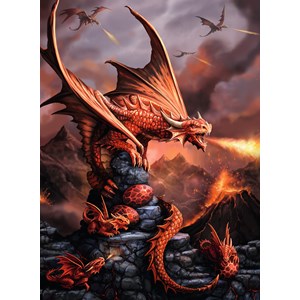 Ravensburger (14747) - Anne Stokes: "Fiery Dragon" - 500 pieces puzzle