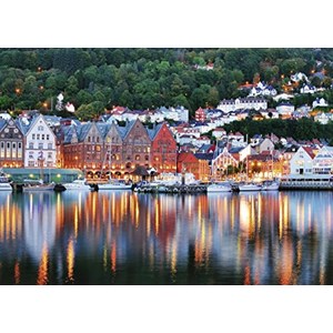 Ravensburger (19715) - "Bergen, Norway" - 1000 pieces puzzle