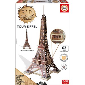 Educa (16998) - "Eiffel Tower" - 63 pieces puzzle