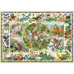Falcon (11131) - Sarah Adams: "The Country Garden" - 1000 pieces puzzle
