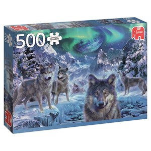 Falcon (18329) - Trevor Mitchell: "Wolves in Winter" - 500 pieces puzzle