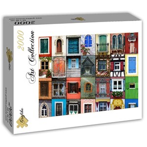 Grafika (T-00137) - "Collage, Windows" - 2000 pieces puzzle