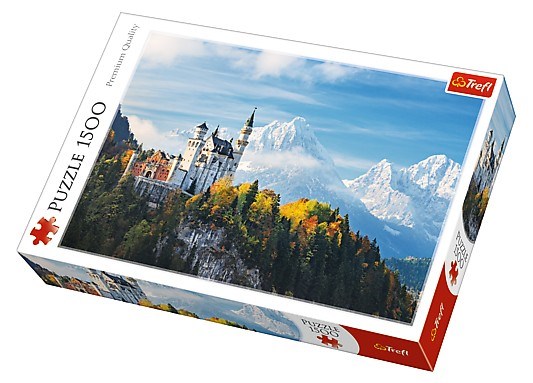 Trefl (26133) - "Bawarian Alps, Neuschwanstein Castle" - 1500 pieces puzzle