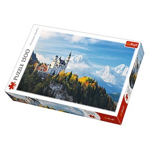 Trefl (26133) - "Bawarian Alps, Neuschwanstein Castle" - 1500 pieces puzzle
