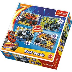 Trefl (34267) - "Blaze and the Monster Machines" - 35 48 54 70 pieces puzzle