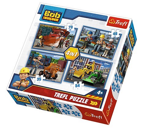 Trefl (34270) - "Bob The Builder" - 35 48 54 70 pieces puzzle