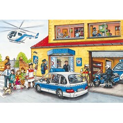 Schmidt Spiele (56215) - "Fire Brigade and Police" - 24 pieces puzzle
