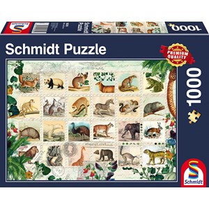 Schmidt Spiele (58285) - "Animal Stamps" - 1000 pieces puzzle