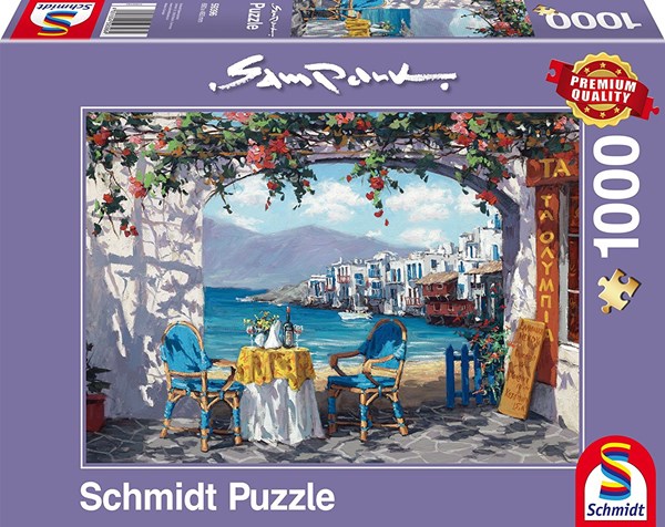 Schmidt Spiele (59396) - Sam Park: "Rendez-vous at Mykonos" - 1000 pieces puzzle
