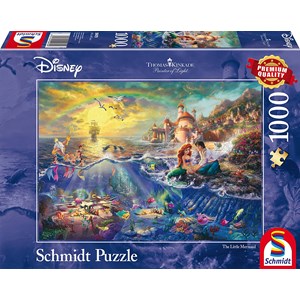 Schmidt Spiele (59479) - Thomas Kinkade: "The Little Mermaid" - 1000 pieces puzzle