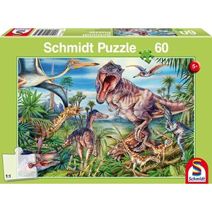 Schmidt Spiele (56193) - "Dinosaurs" - 60 pieces puzzle