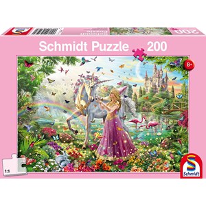 Schmidt Spiele (56197) - "Beautiful Fairy in the Magic Forest" - 200 pieces puzzle