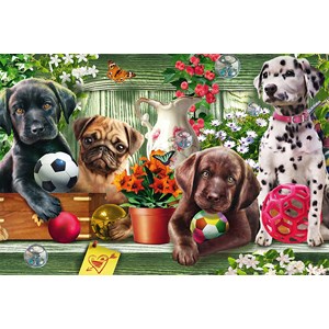 Schmidt Spiele (56198) - "Playful Dog" - 200 pieces puzzle