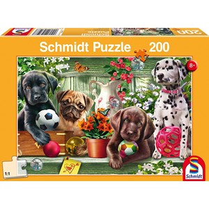 Schmidt Spiele (56198) - "Playful Dog" - 200 pieces puzzle