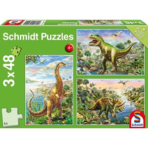 Schmidt Spiele (56202) - "Dinosaurs" - 48 pieces puzzle