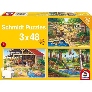 Schmidt Spiele (56203) - "All my Favorite Animals" - 48 pieces puzzle
