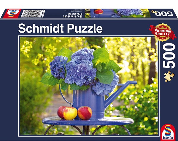 Schmidt Spiele (58283) - "Watering Can with Hydrangea" - 500 pieces puzzle