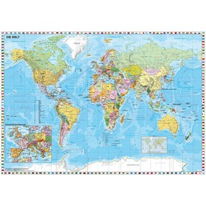 Schmidt Spiele (58289) - "World Map in German" - 1500 pieces puzzle