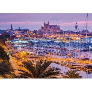 Schmidt Spiele (58302) - "Old Town and Port, Palma de Mallorca" - 1000 pieces puzzle