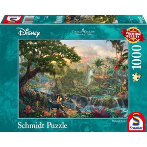 Schmidt Spiele (59473) - Thomas Kinkade: "The Jungle Book" - 1000 pieces puzzle