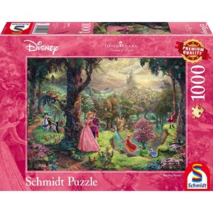 Schmidt Spiele (59474) - Thomas Kinkade: "The Sleeping Beauty" - 1000 pieces puzzle