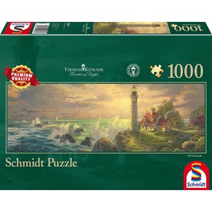 Schmidt Spiele (59477) - Thomas Kinkade: "Lighthouse Idyll" - 1000 pieces puzzle