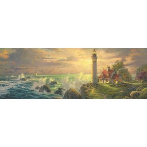 Schmidt Spiele (59477) - Thomas Kinkade: "Lighthouse Idyll" - 1000 pieces puzzle