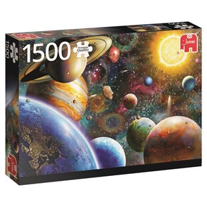 Jumbo (18586) - "Planets in Space" - 1500 pieces puzzle