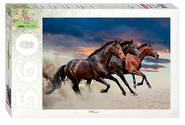Step Puzzle (78093) - "Horses" - 560 pieces puzzle