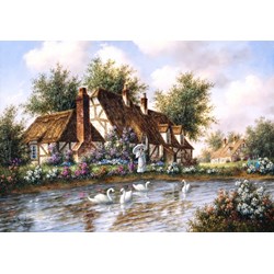 Grafika (02490) - Dennis Lewan: "Admiring The Swans" - 1000 pieces puzzle