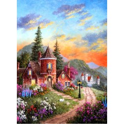 Grafika Kids (01900) - Dennis Lewan: "Castle Ridge Manor" - 300 pieces puzzle