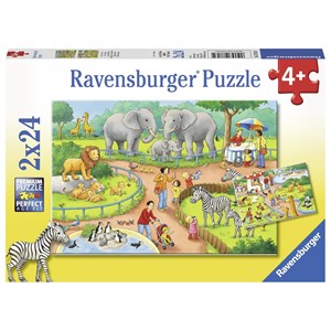 Ravensburger (07813) - "A Day in the Zoo" - 24 pieces puzzle