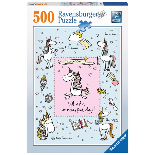 Ravensburger (14748) - "Unicorn Love" - 500 pieces puzzle