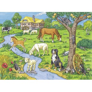 Ravensburger (13696) - "Dearest Farmers" - 100 pieces puzzle