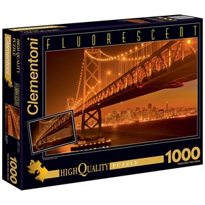 Clementoni (39175) - "San Francisco by Night" - 1000 pieces puzzle