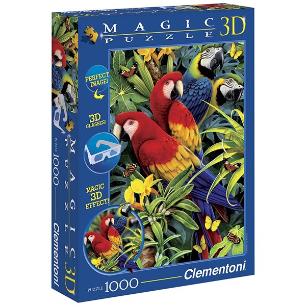 Rond en rond Behoefte aan bus Clementoni (39188) - "The Parrots" - 1000 pieces puzzle