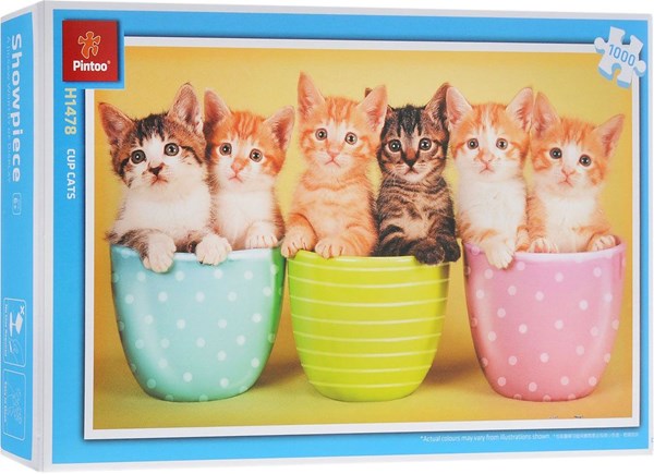 Pintoo (H1478) - "Cup cats" - 1000 pieces puzzle