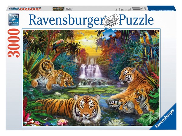 Ravensburger (170579) - Tigers at the Waterhole - 3000 pieces puzzle
