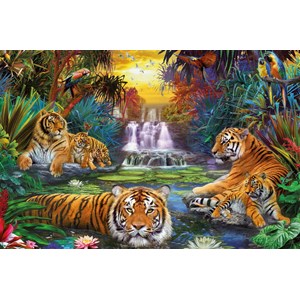 Ravensburger (170579) - "Tigers at the Waterhole" - 3000 pieces puzzle