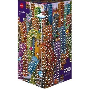 Heye (29495) - Guillermo Mordillo: "City" - 2000 pieces puzzle