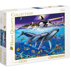 Clementoni (94053) - Christian Riese Lassen: "Whales" - 1500 pieces puzzle