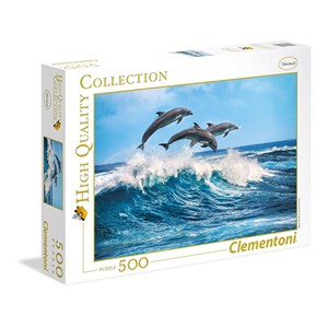 Clementoni (35055) - "Dolphins" - 500 pieces puzzle
