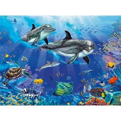 Clementoni (94051) - Christian Riese Lassen: "Dolphins" - 1000 pieces puzzle