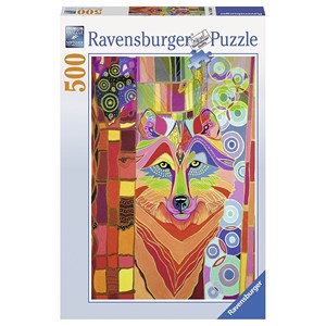 Ravensburger (14368) - "Mystic Wolf, Multi Color" - 500 pieces puzzle