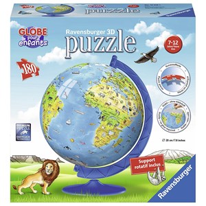 Ravensburger (12339) - "World Map in French" - 180 pieces puzzle