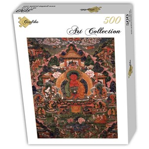 Grafika (T-00603) - "Buddha Amitabha in His Pure Land of Suvakti" - 500 pieces puzzle