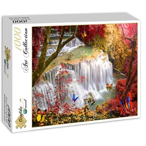 Grafika (02673) - "Deep Forest Waterfall" - 1000 pieces puzzle